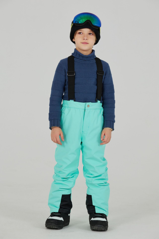 Pantaloni de schi pentru copii, respirabili, impermeabili 12000, țesătură Oxford, căptușeală groasă, umplutură din bumbac tors