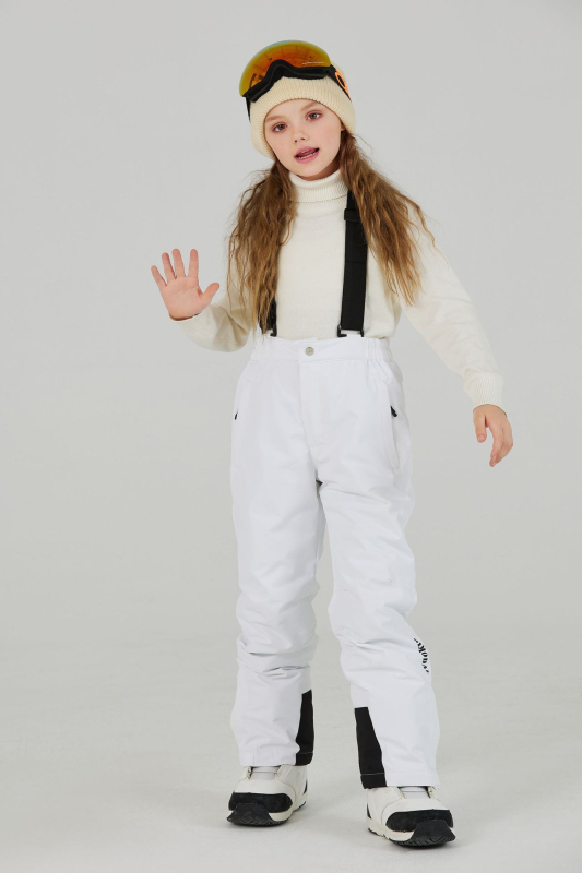 Pantaloni de schi pentru copii, respirabili, impermeabili 12000, țesătură Oxford, căptușeală groasă, umplutură din bumbac tors