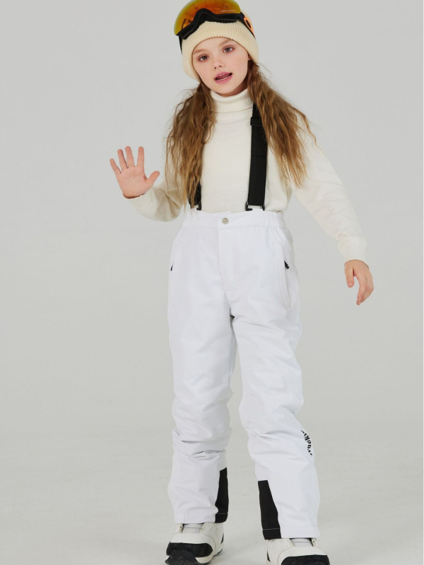 Pantaloni de schi pentru copii, respirabili, impermeabili 12000, țesătură Oxford, căptușeală groasă, umplutură din bumbac tors