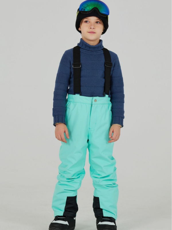 Pantaloni de schi pentru copii, respirabili, impermeabili 12000, țesătură Oxford, căptușeală groasă, umplutură din bumbac tors