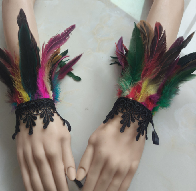 Spalvu rokassprādze — universāls rokas aksesuārs ar dekoratīvu mezglu, retro-etno-ekstravagants stils, rokdarbs