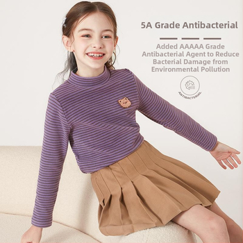 Meitenēm garām piedurknēm kokvilnas T-krekls, 95% kokvilna, vecuma grupas 3–8 un 8+, pavasaris un rudens, drošības klase A