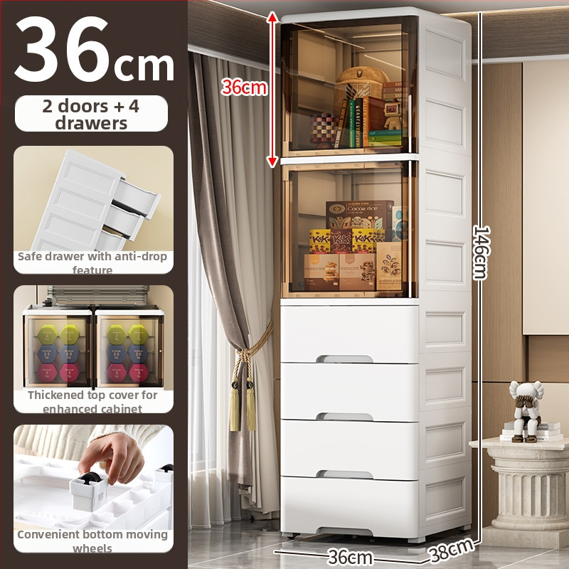 Peng Chao uzglabāšanas skapis, PP materiāls, uz grīdas montāža, modelis 2020, vienkāršs un moderns stils