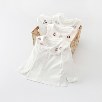 Unisex bērnu T-krekls ar garām piedurknēm, apaļas kakla līnija, 90% kokvilna, Korejas stils