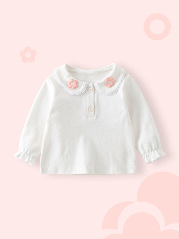 Unisex bērnu T-krekls ar garām piedurknēm, apaļas kakla līnija, 90% kokvilna, Korejas stils