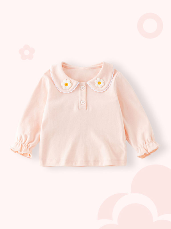 Unisex bērnu T-krekls ar garām piedurknēm, apaļas kakla līnija, 90% kokvilna, Korejas stils