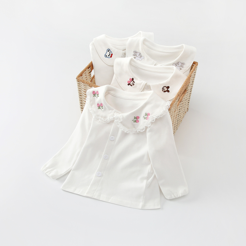 Unisex bērnu T-krekls ar garām piedurknēm, apaļas kakla līnija, 90% kokvilna, Korejas stils