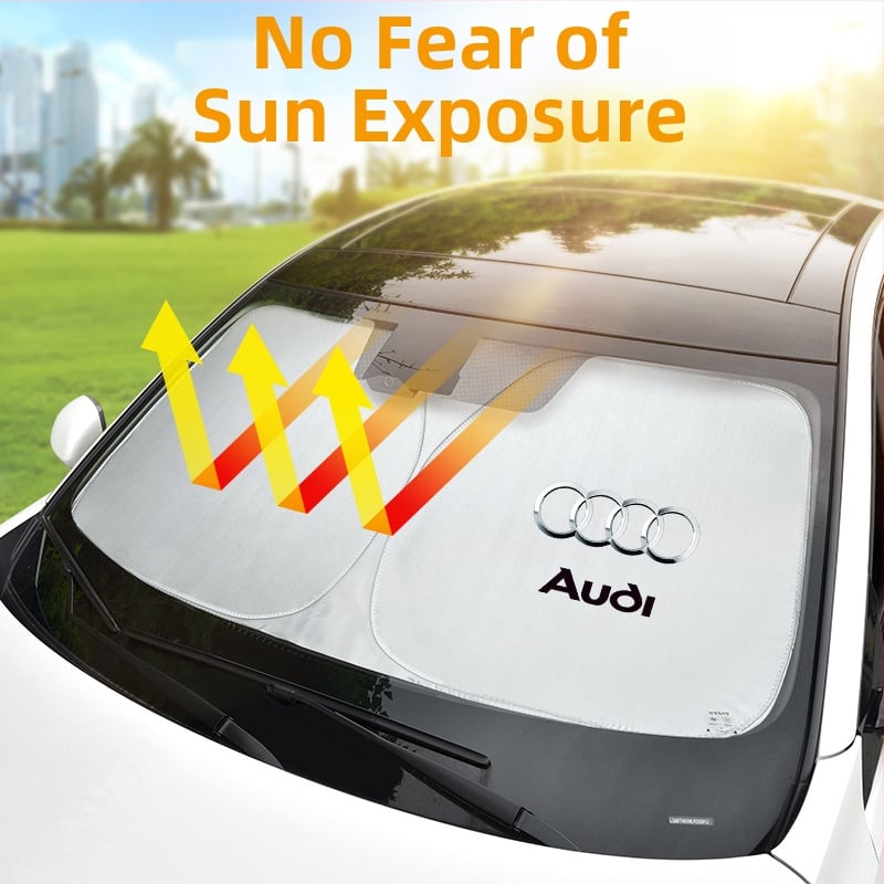 Automobilska sjenila za sunce s titanij-srebrnom tkaninom, ugrađena instalacija, univerzalna prilagodba, moguć ispis logotipa, jednostavan stil