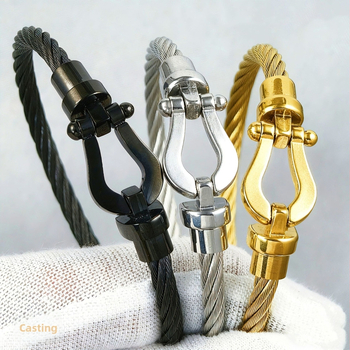 Rokassprādze no nerūsējoša tērauda Huiheng, elektroplatinga tehnoloģija, 2021. vasara, svars 40 g