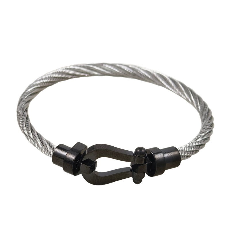 Rokassprādze no nerūsējoša tērauda Huiheng, elektroplatinga tehnoloģija, 2021. vasara, svars 40 g