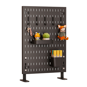 Darba galda uzglabāšanas plaukts ar perforētu paneli - vertikālais organizators austiņām, 1 kārta, plastmasa, minimālistisks stils