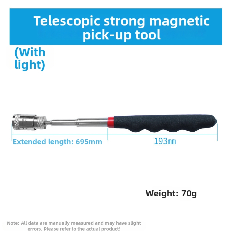 Magnētiskā sūkšanas nūjiņa – saliekama, mājas lietošanai, metriskā un imperiālā formātā, 1 komplekts