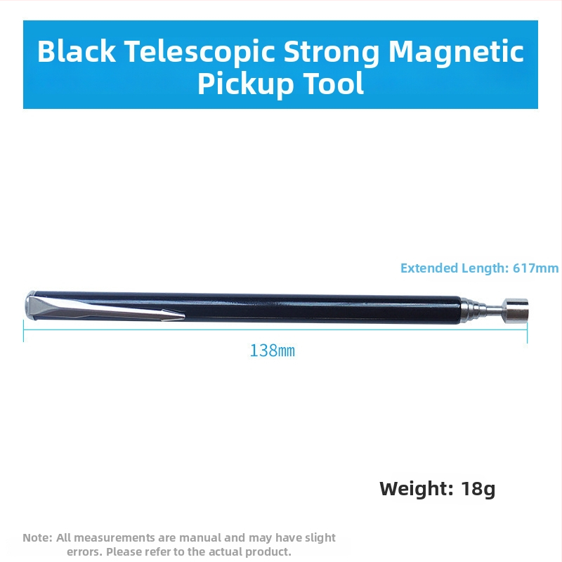 Magnētiskā sūkšanas nūjiņa – saliekama, mājas lietošanai, metriskā un imperiālā formātā, 1 komplekts