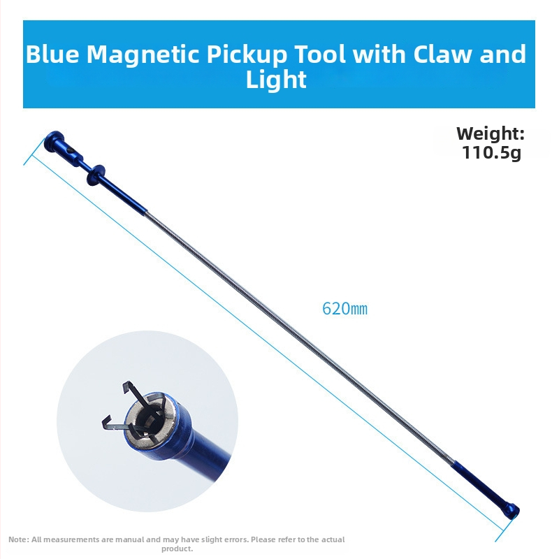 Magnētiskā sūkšanas nūjiņa – saliekama, mājas lietošanai, metriskā un imperiālā formātā, 1 komplekts