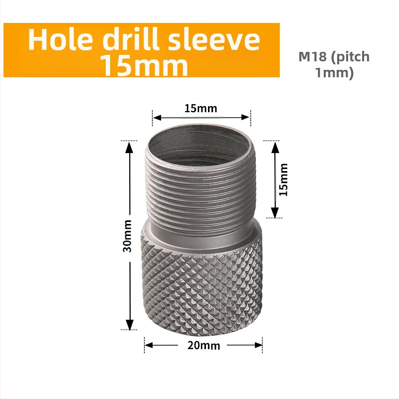 Trīs vienā rīks caurumu urbšanai un koka dībeļu pozicionēšanai, nerūsējošais tērauds, 1 komplekts, 4-15 diapazons, New Wu Tools, mājas lietošanai