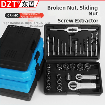 DZT augstas izturības nutu ekstraktora komplekts — 29 detaļu demontāžas rīku komplekts, no 45 gauge tērauda, mājsaimniecības remontam