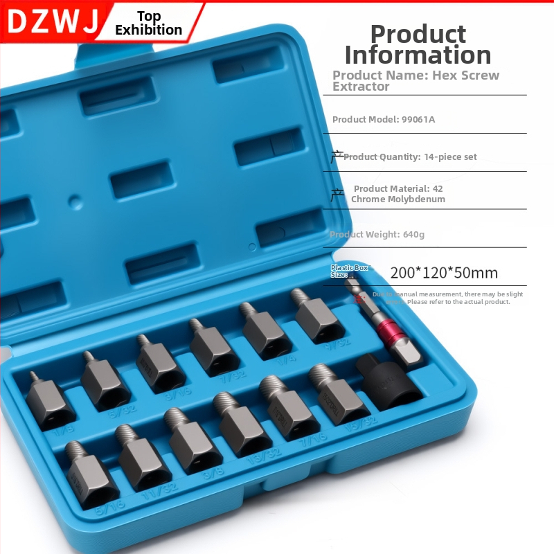 DZT augstas izturības nutu ekstraktora komplekts — 29 detaļu demontāžas rīku komplekts, no 45 gauge tērauda, mājsaimniecības remontam