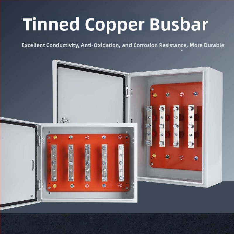 Izolovaná T-rozvodová skriňa na káble s meďovou lištou, nástenná montáž, IP40, telo z plechu zo studenej valcovanej ocele, na objednávku