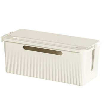 Datu kabeļu uzglabāšanas kārba, modeļa TX01053, PP plastmasa, 2L ietilpība, ar vāku, kabelu kārtošanai