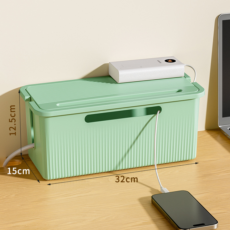 Datu kabeļu uzglabāšanas kārba, modeļa TX01053, PP plastmasa, 2L ietilpība, ar vāku, kabelu kārtošanai