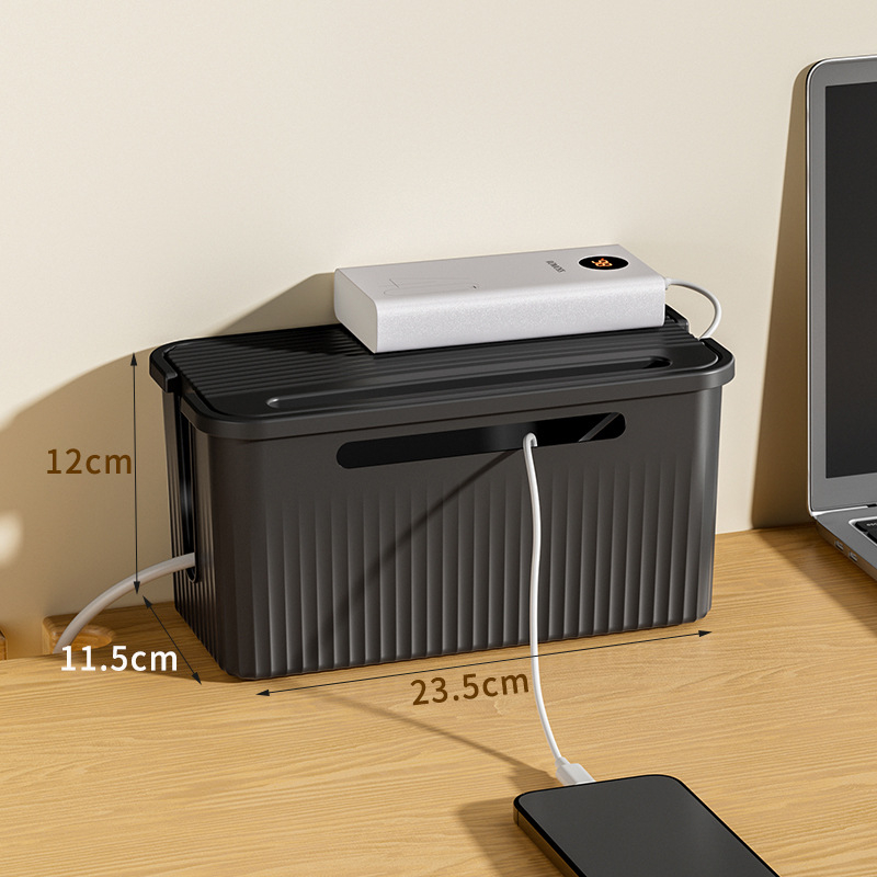 Datu kabeļu uzglabāšanas kārba, modeļa TX01053, PP plastmasa, 2L ietilpība, ar vāku, kabelu kārtošanai