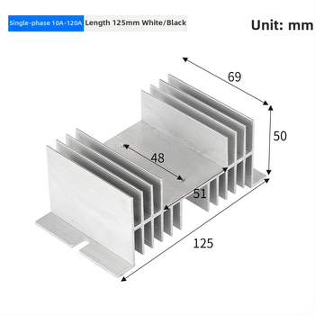 Radiators SSR relejiem; dzesēšanas plāksne; saderīgs ar SSR