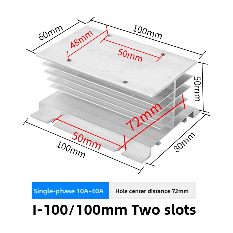 Radiators SSR relejiem; dzesēšanas plāksne; saderīgs ar SSR