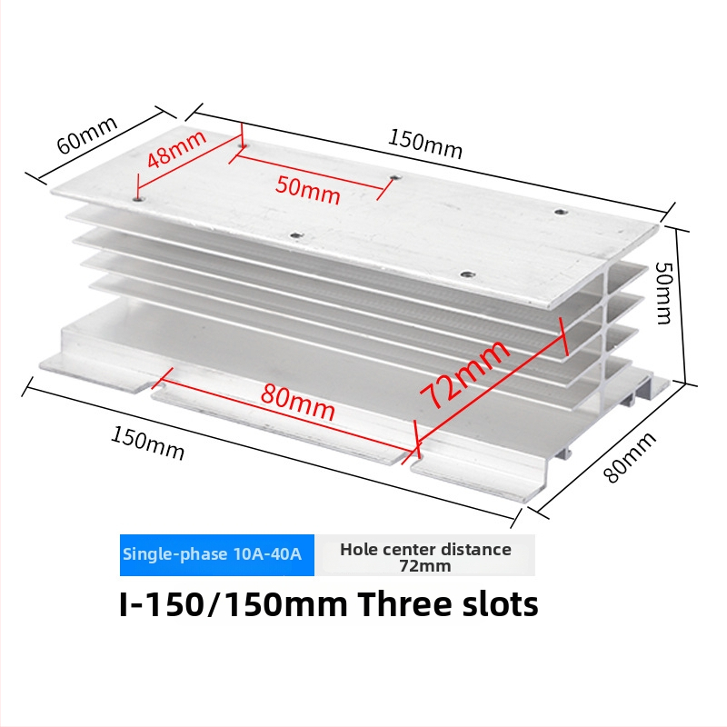 Radiators SSR relejiem; dzesēšanas plāksne; saderīgs ar SSR