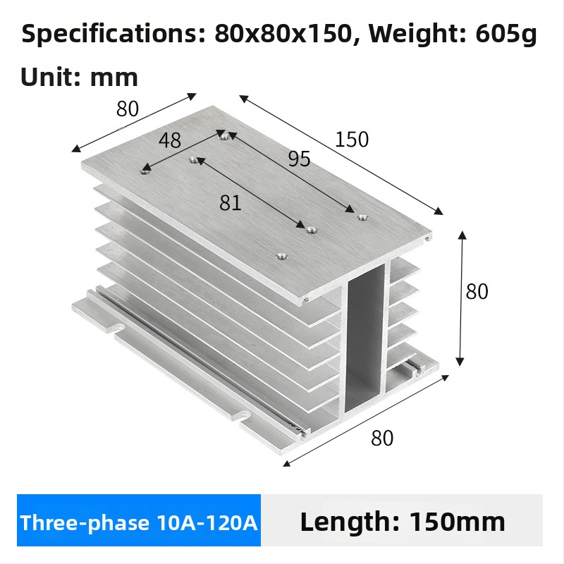 Radiators SSR relejiem; dzesēšanas plāksne; saderīgs ar SSR