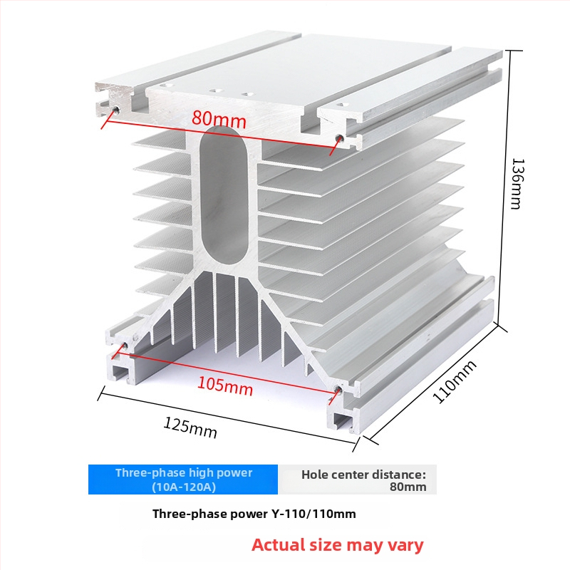 Radiators SSR relejiem; dzesēšanas plāksne; saderīgs ar SSR