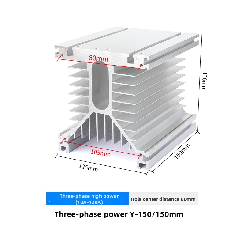 Radiators SSR relejiem; dzesēšanas plāksne; saderīgs ar SSR