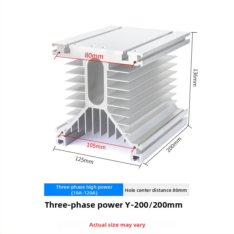 Radiators SSR relejiem; dzesēšanas plāksne; saderīgs ar SSR