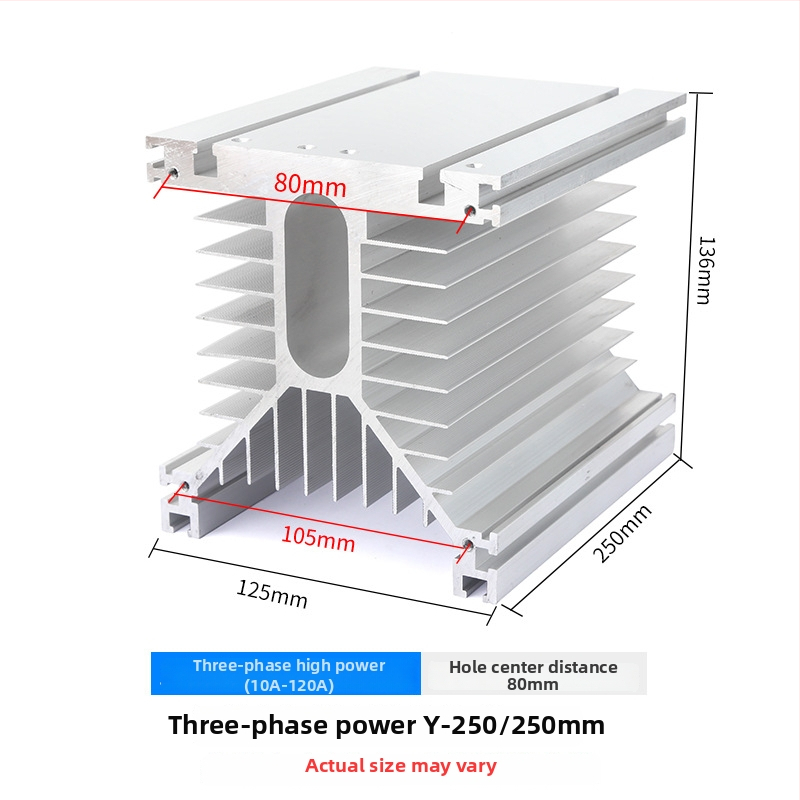 Radiators SSR relejiem; dzesēšanas plāksne; saderīgs ar SSR