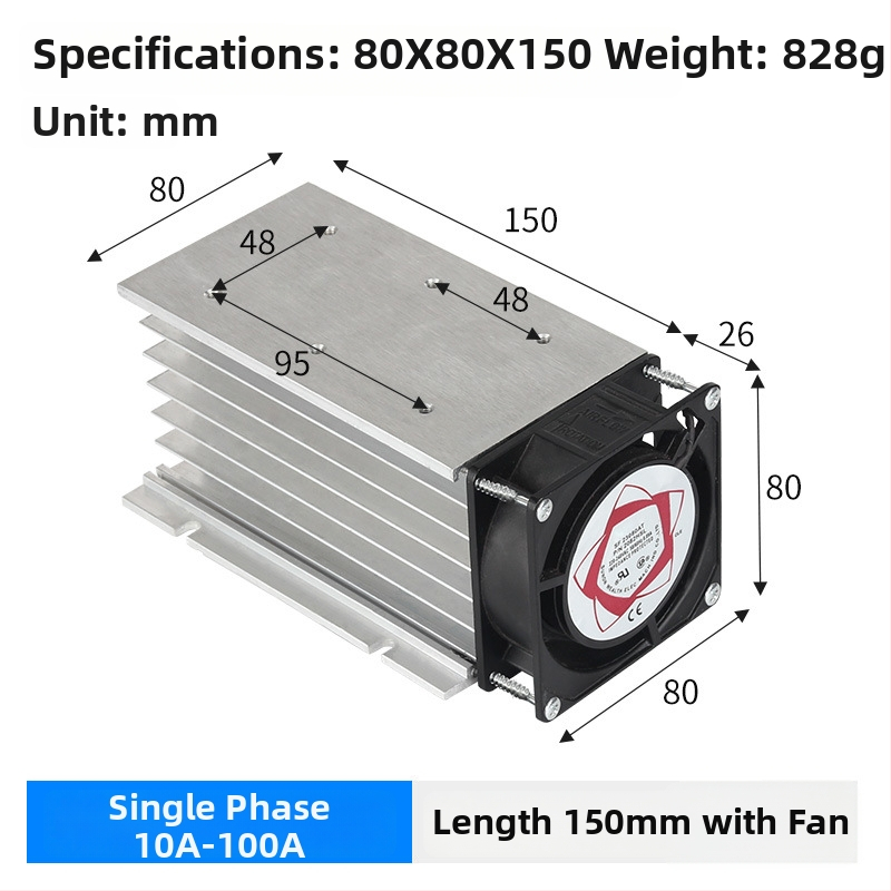 Radiators SSR relejiem; dzesēšanas plāksne; saderīgs ar SSR