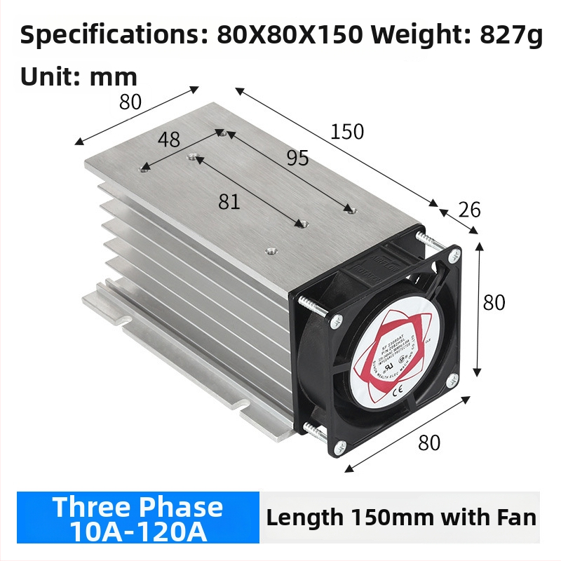 Radiators SSR relejiem; dzesēšanas plāksne; saderīgs ar SSR