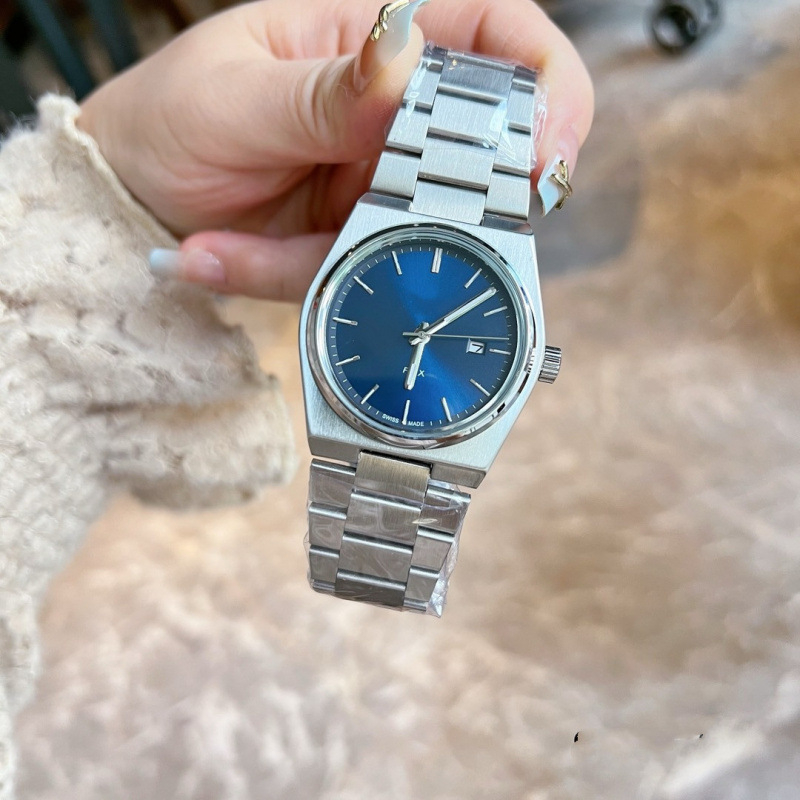 Nanizi muški kvarcni sat s Pearl mehanizmom, kožna narukvica, okrugli brojčanik