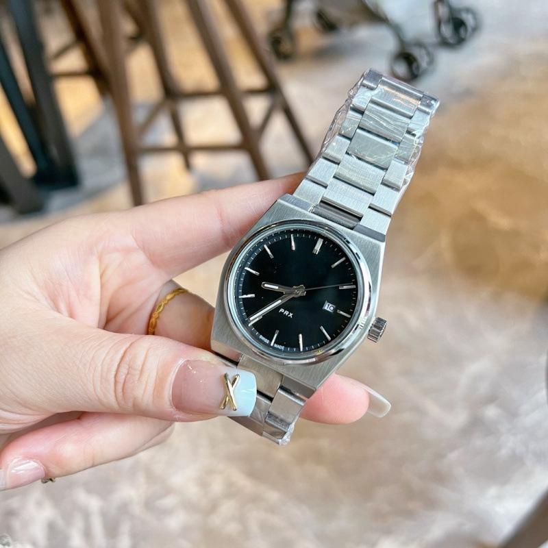 Nanizi muški kvarcni sat s Pearl mehanizmom, kožna narukvica, okrugli brojčanik