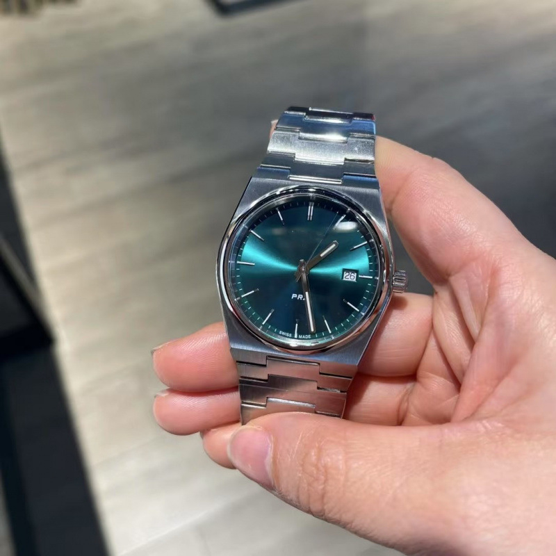 Nanizi muški kvarcni sat s Pearl mehanizmom, kožna narukvica, okrugli brojčanik