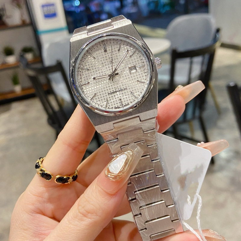 Nanizi muški kvarcni sat s Pearl mehanizmom, kožna narukvica, okrugli brojčanik