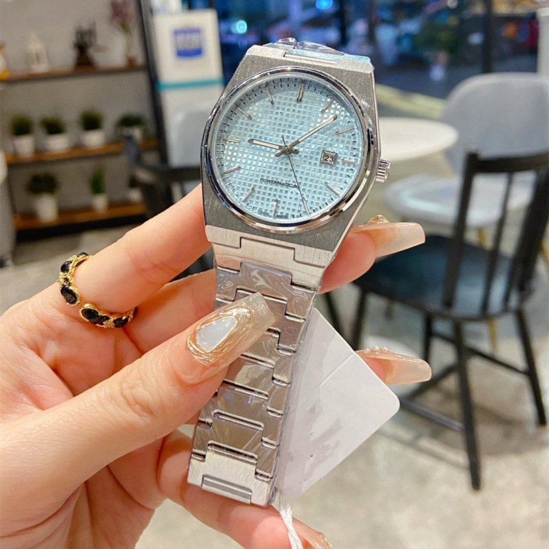 Nanizi muški kvarcni sat s Pearl mehanizmom, kožna narukvica, okrugli brojčanik