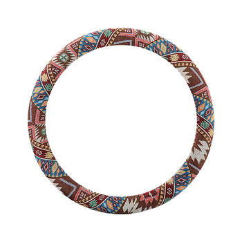 Κάλυμμα τιμονιού με εθνοτικούς μοτίβους – επιφάνεια από βαμβανο-λινό, καθολική εφαρμογή, για όλες τις εποχές, απλός σχεδιασμός