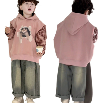 Korejas stilā trīsdaļīgs komplekts zēniem, no 0–12 mēnešiem, rudens 2025, garas piedurknes