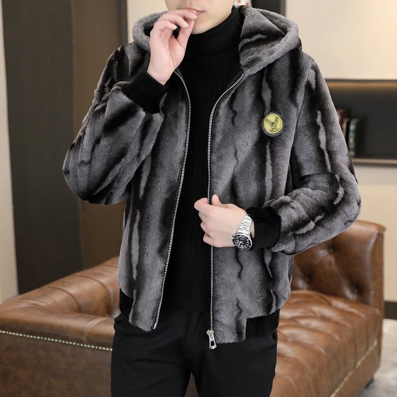 Muška jakna s floralnim Jacquardom, rever, jednostruko zatvaranje, tkanina od PVC-smjese, podstava od najlona