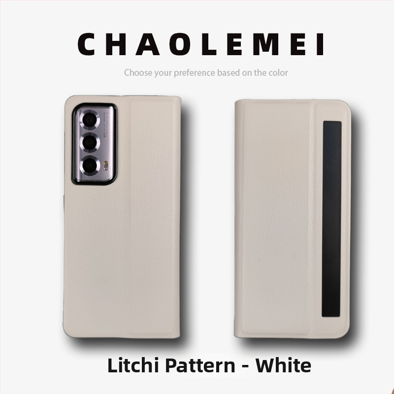 Калъф за Honor MagicVs2 със Smart Window, магнитен флип капак, сгъваем дизайн, PC и кожа, релефна изработка