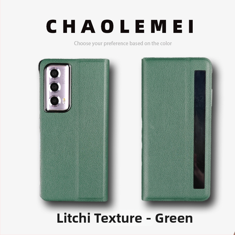 Калъф за Honor MagicVs2 със Smart Window, магнитен флип капак, сгъваем дизайн, PC и кожа, релефна изработка