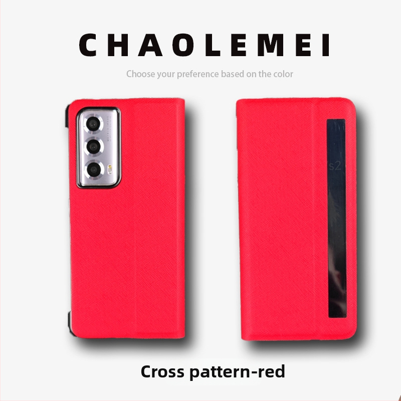 Калъф за Honor MagicVs2 със Smart Window, магнитен флип капак, сгъваем дизайн, PC и кожа, релефна изработка