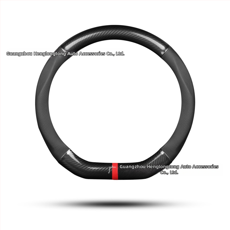 Κάλυμμα τιμονιού από γνήσιο δέρμα, τύπου D με ανθρακονήματα, αντιολισθητικό, κατάλληλο για όλες τις εποχές