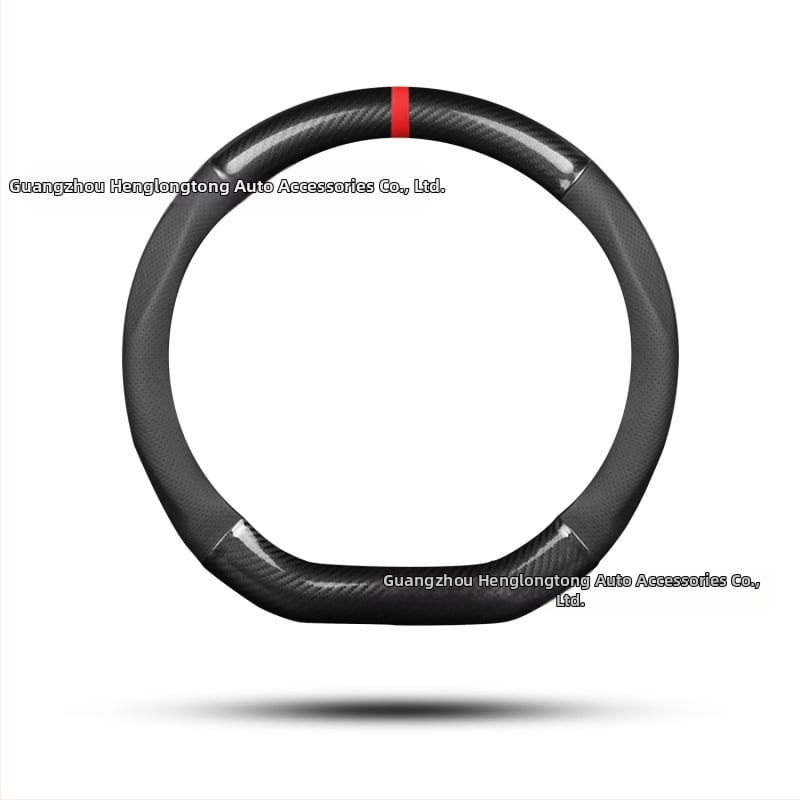 Κάλυμμα τιμονιού από γνήσιο δέρμα, τύπου D με ανθρακονήματα, αντιολισθητικό, κατάλληλο για όλες τις εποχές