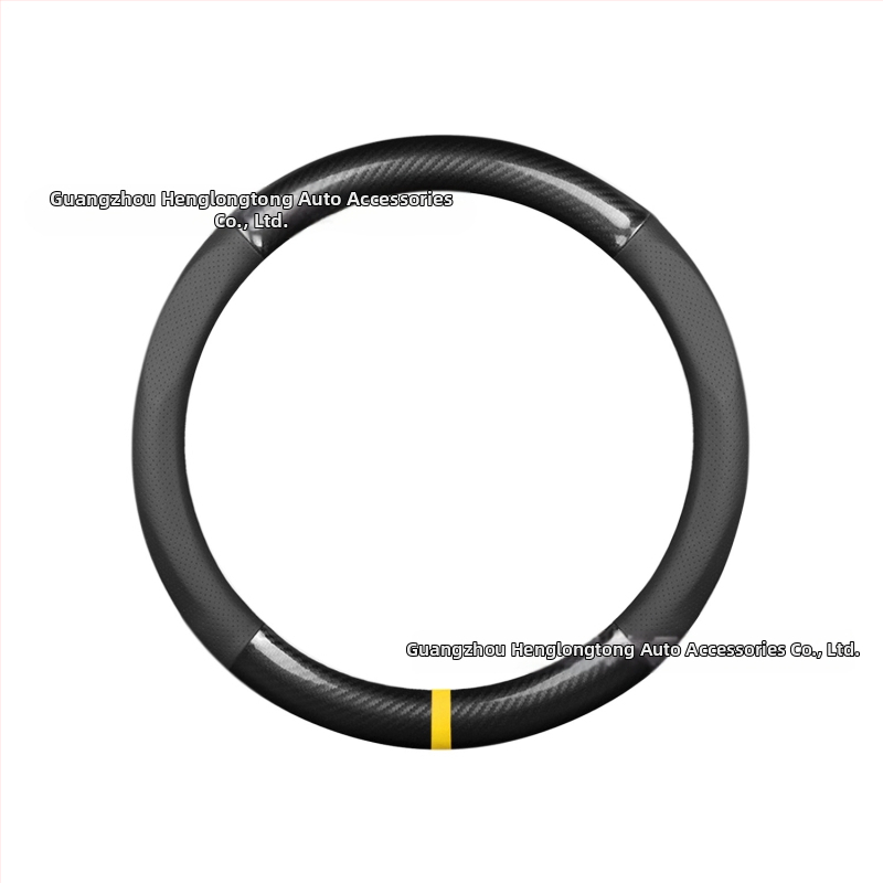 Κάλυμμα τιμονιού από γνήσιο δέρμα, τύπου D με ανθρακονήματα, αντιολισθητικό, κατάλληλο για όλες τις εποχές