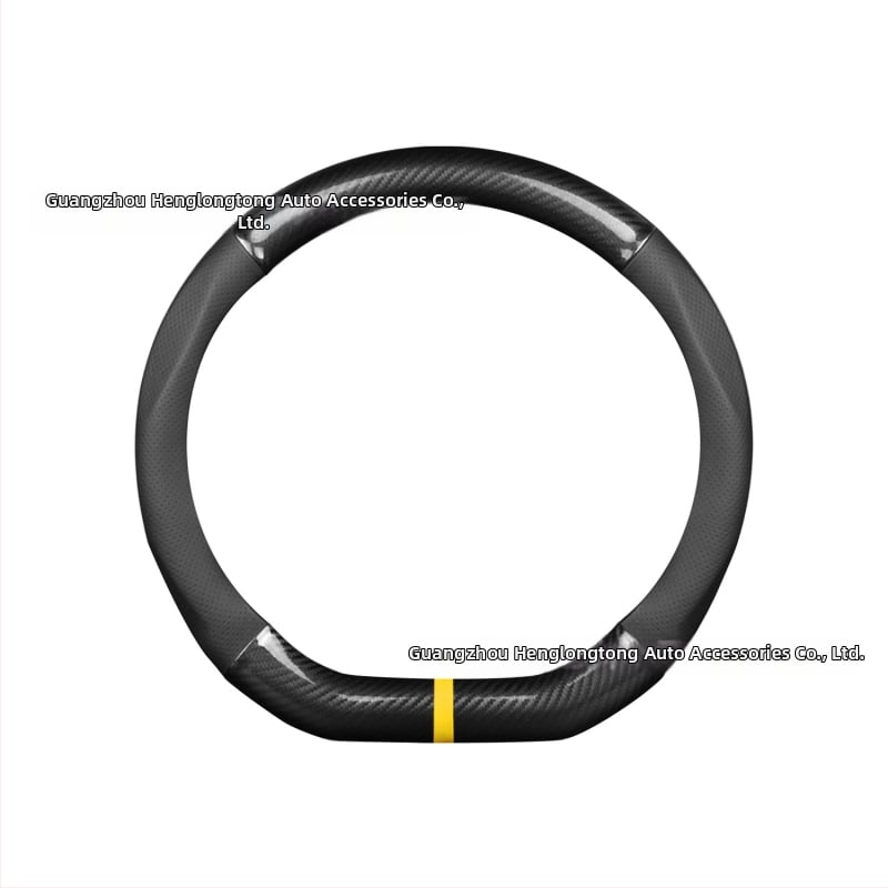 Κάλυμμα τιμονιού από γνήσιο δέρμα, τύπου D με ανθρακονήματα, αντιολισθητικό, κατάλληλο για όλες τις εποχές